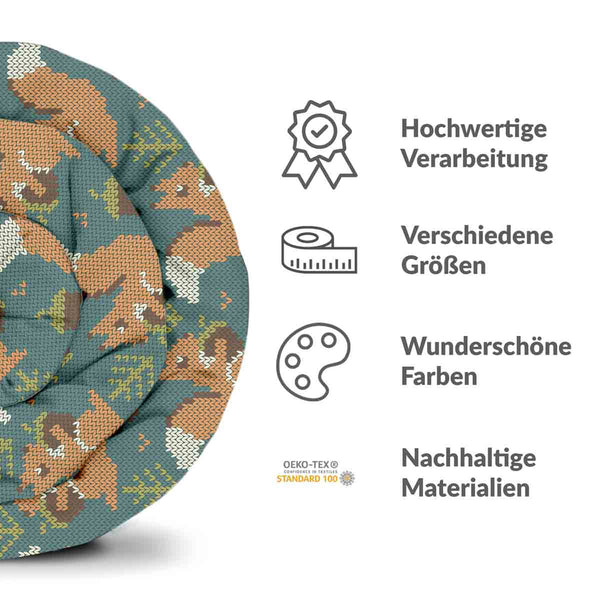 Coperta terapeutica originale - Rivestimento in cotone verde con scoiattolo