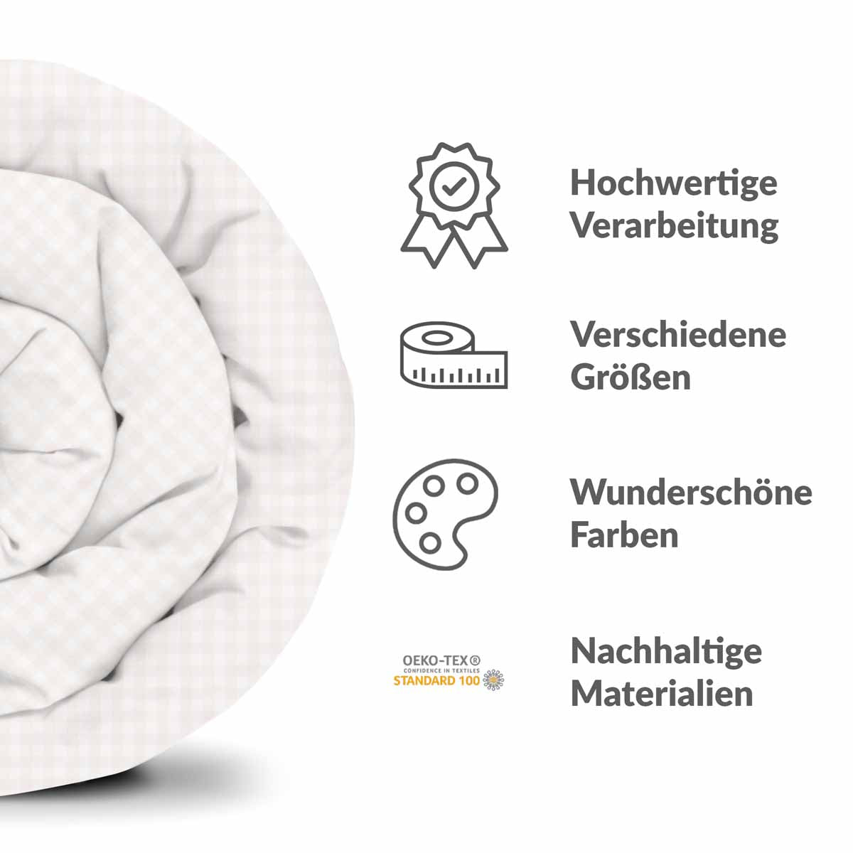 Coperta terapeutica originale - Rivestimento in cotone chiaro a quadretti