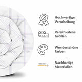 Coperta terapeutica originale - Rivestimento in cotone bianco con strisce viola