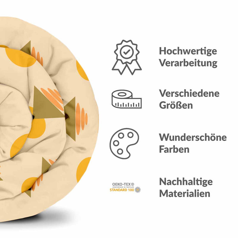 Coperta terapeutica originale - Rivestimento in cotone con forme gialle