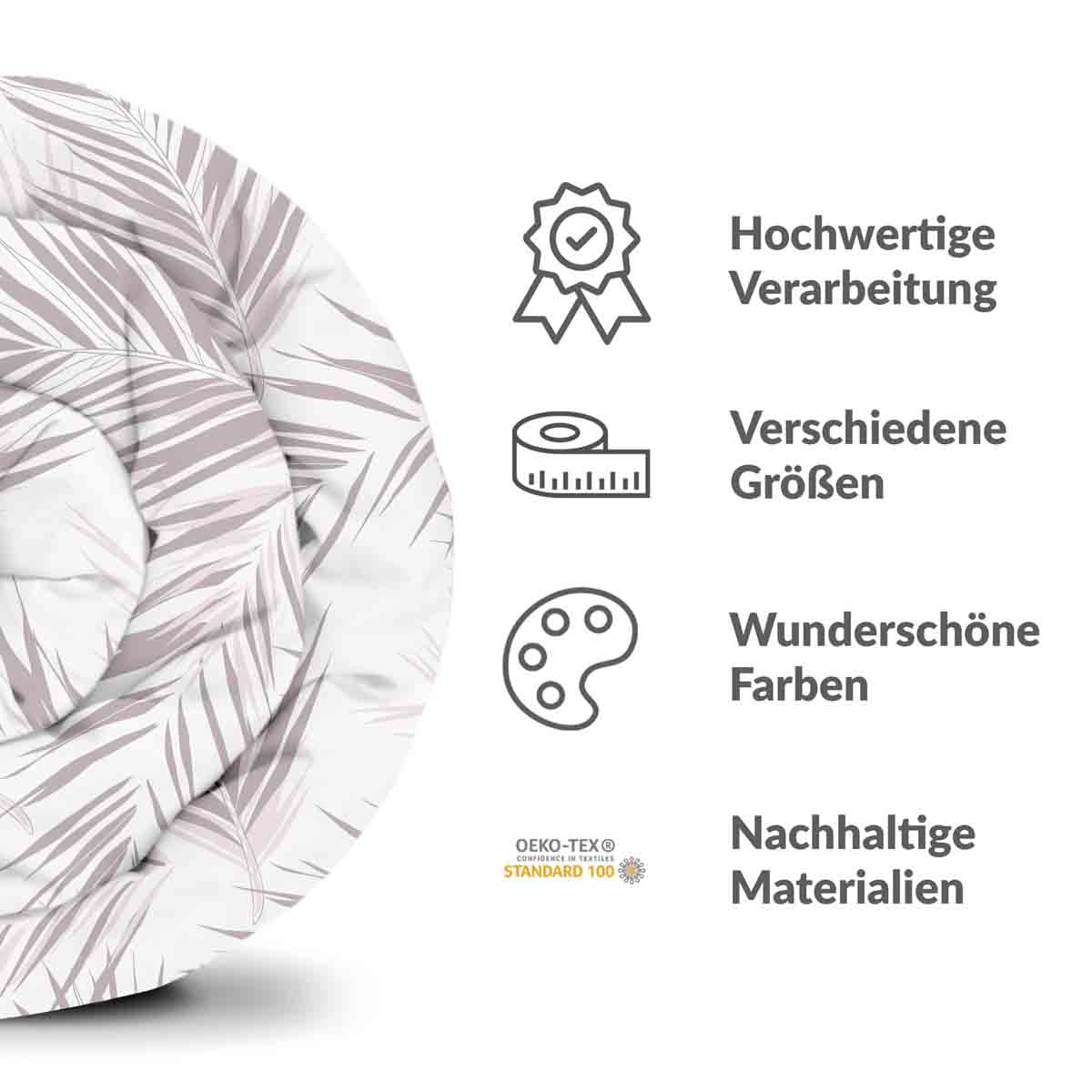 Set di biancheria da letto con coperte terapeutiche bianco con foglie viola