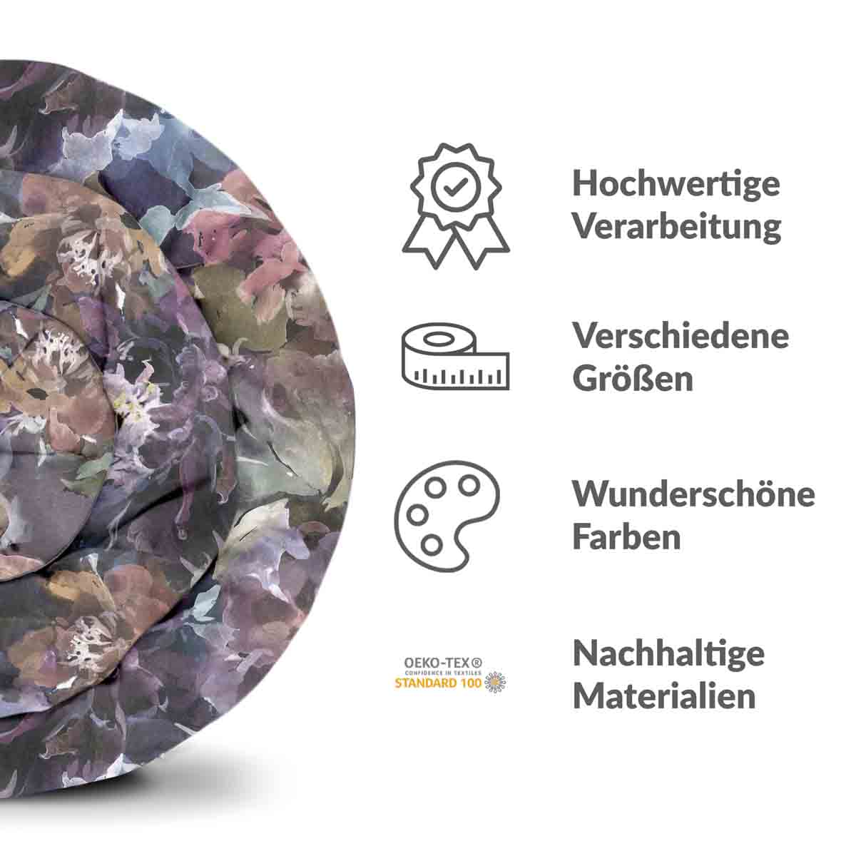 Set di biancheria da letto con coperta terapeutica Mare di fiori