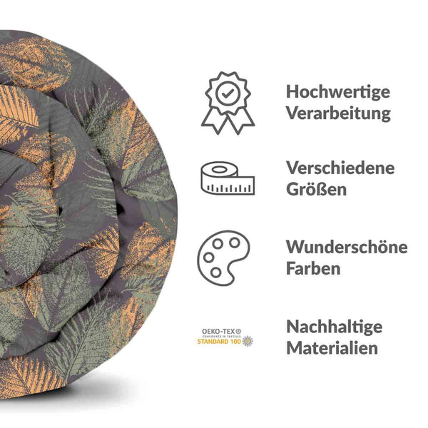 Coperta terapeutica originale - Rivestimento in cotone motivo foglia autunnale