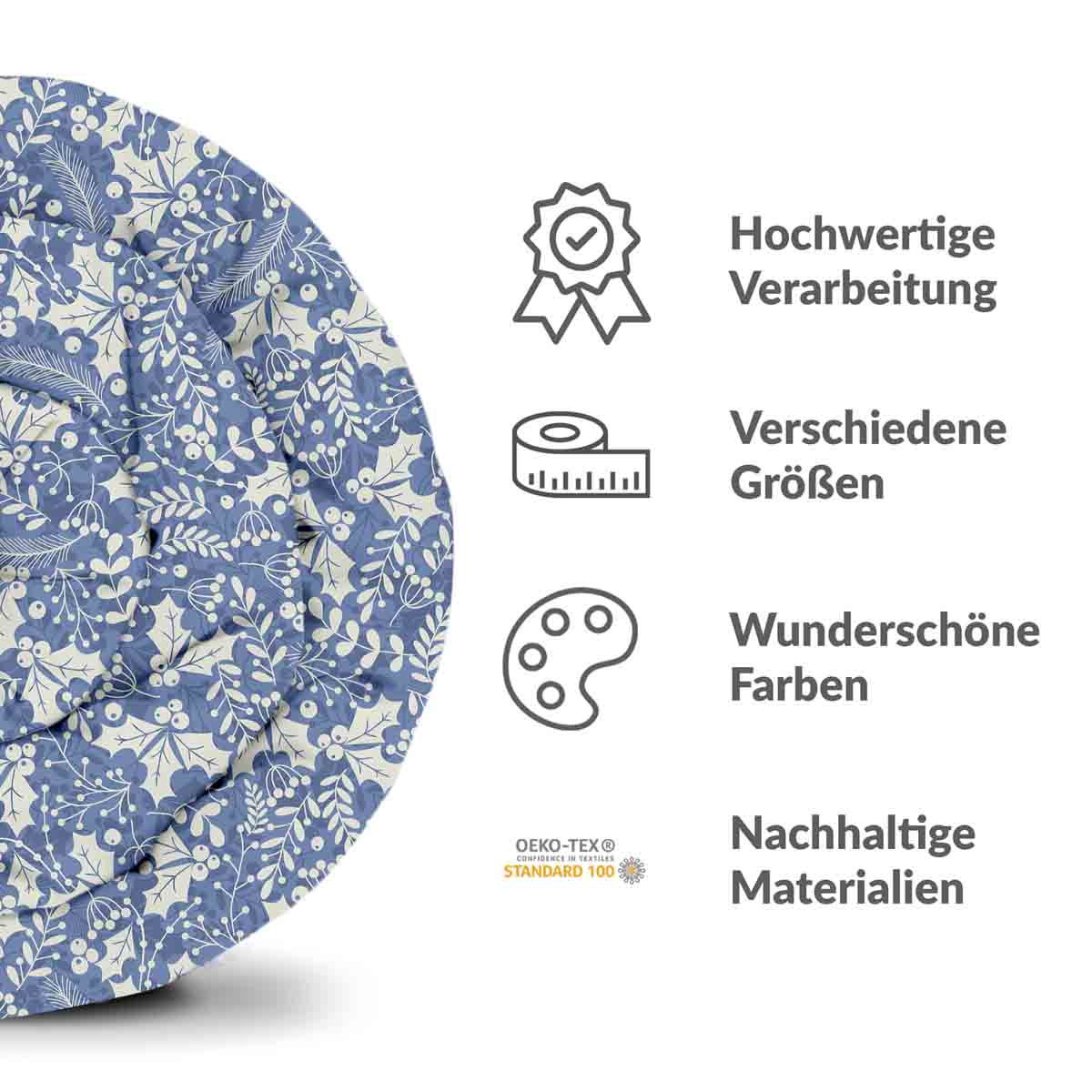 Coperta terapeutica originale - Rivestimento in cotone blu Natale