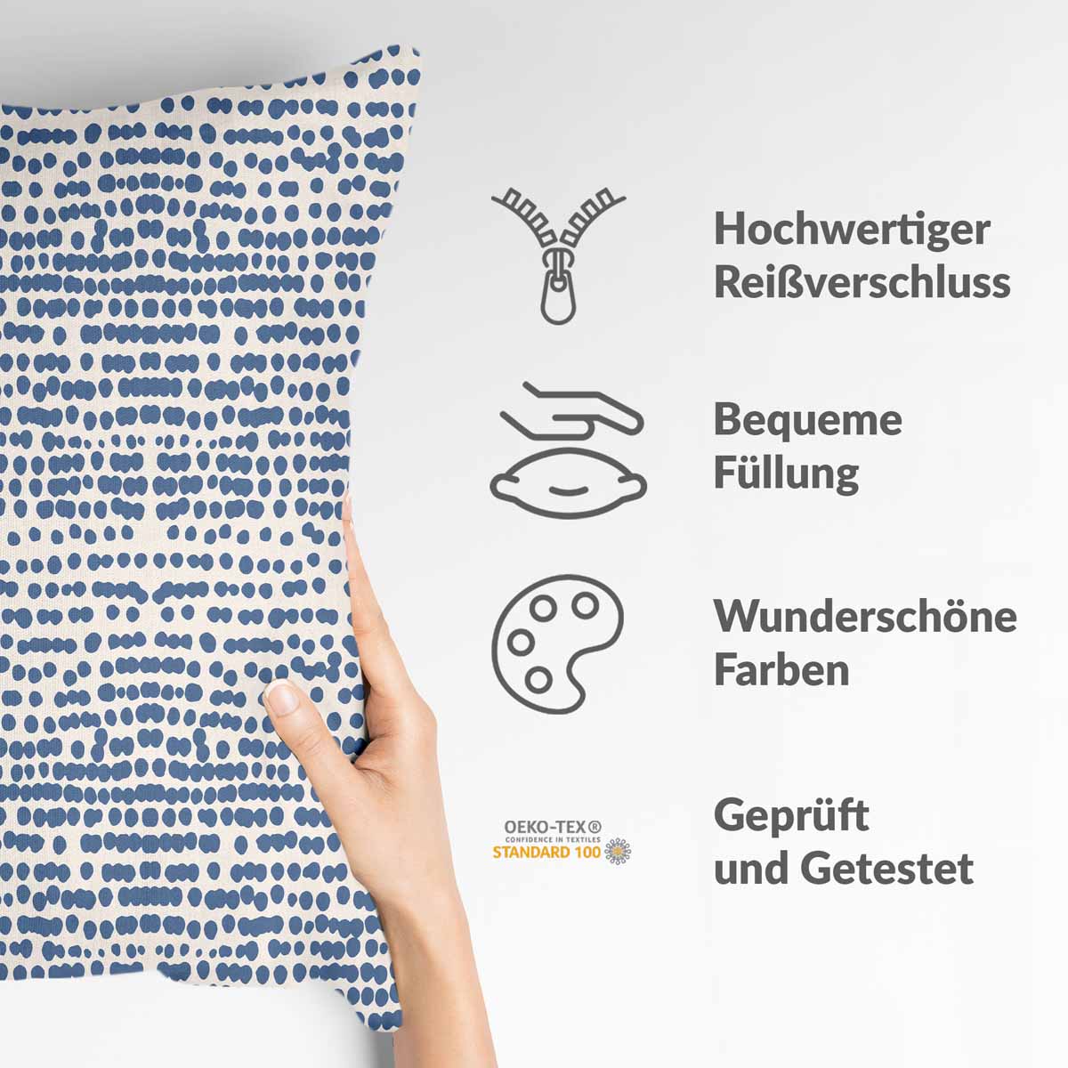 Cuscino sanitario con puntini blu