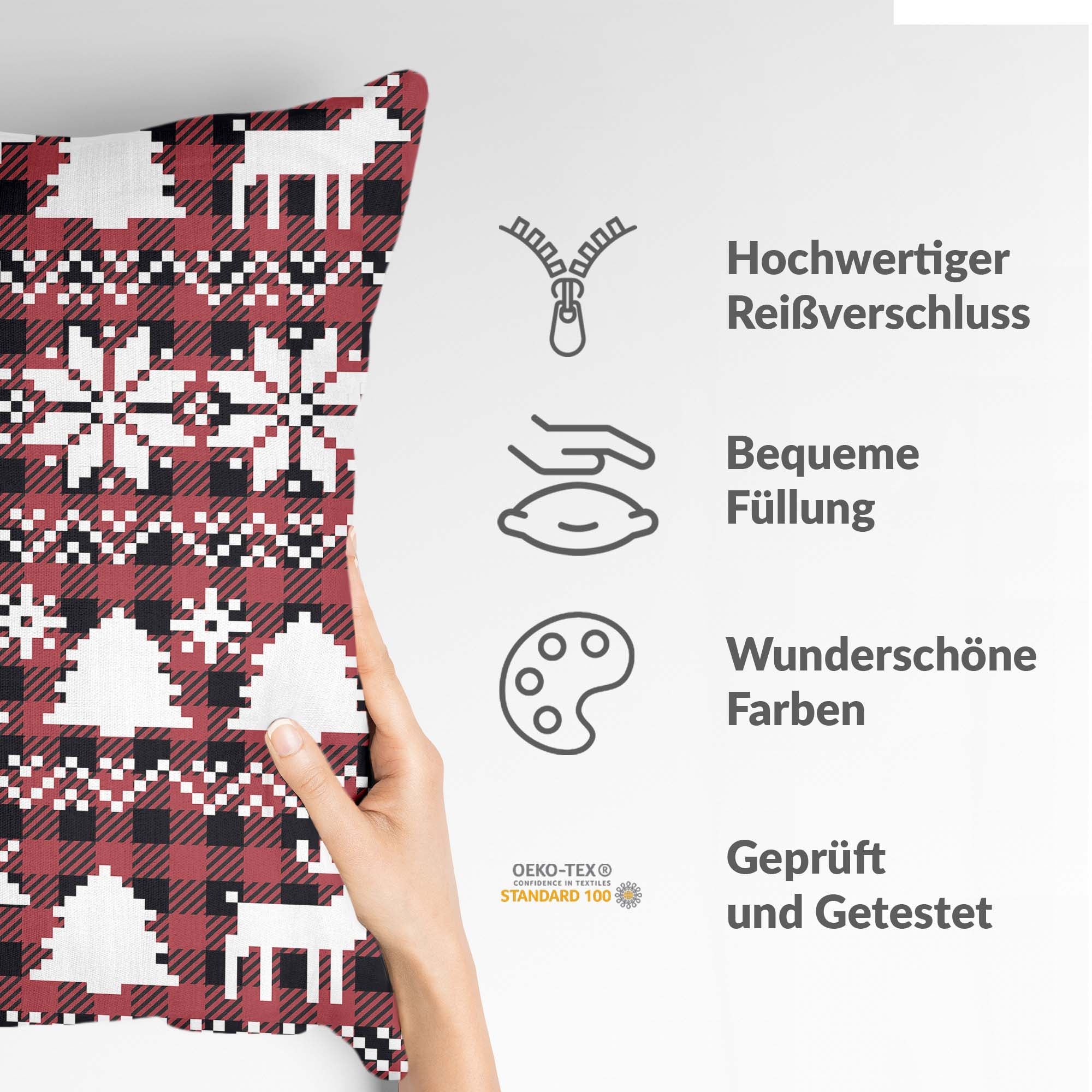 Cuscino salute Karo con motivi natalizi