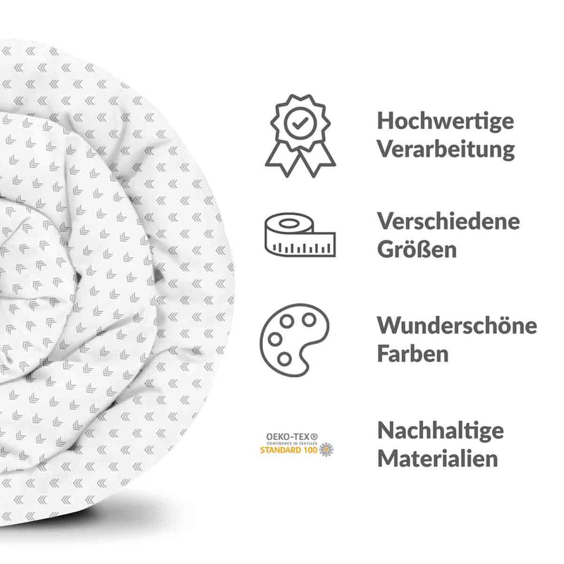 Set di biancheria da letto con coperte terapeutiche bianco con frecce