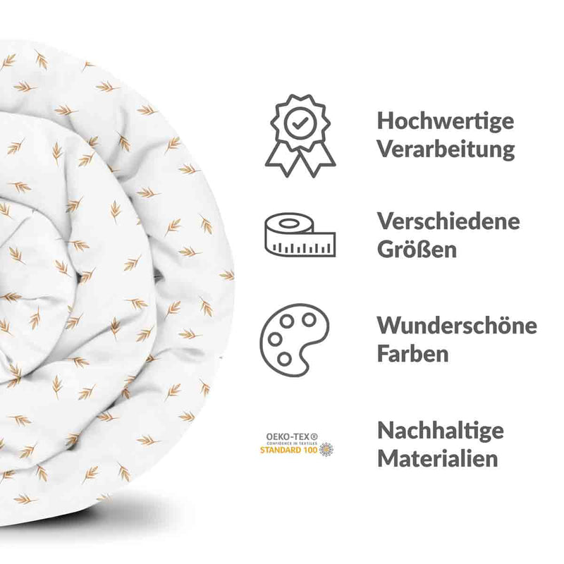 Set di biancheria da letto con coperte terapeutiche bianco con cannucce