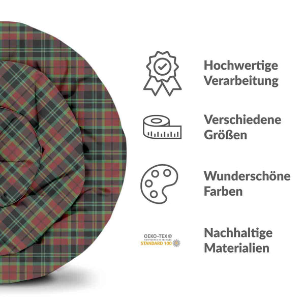 Set di biancheria da letto con coperta terapeutica motivo natalizio a quadri