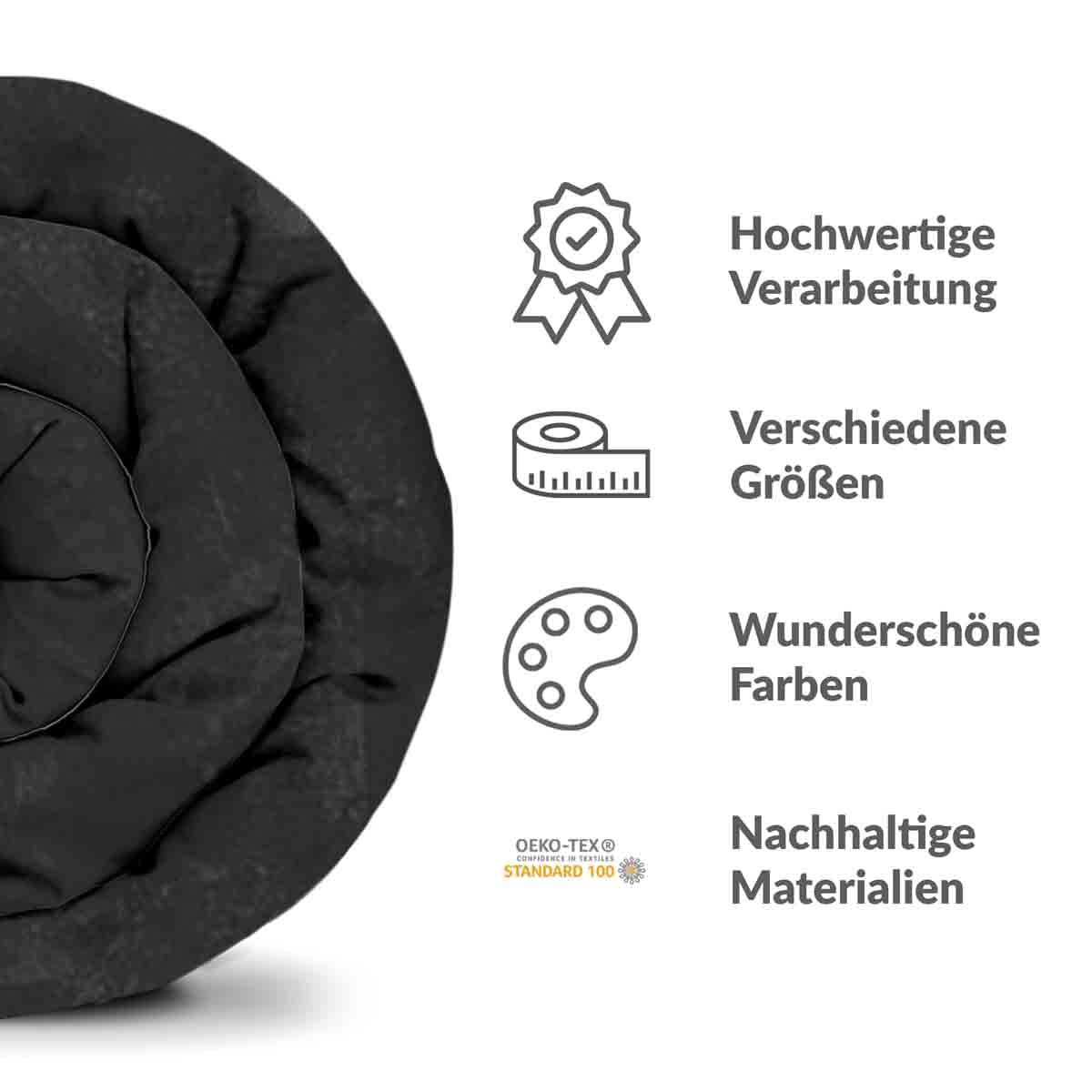 Coperta terapeutica originale - Rivestimento in cotone nero spaventoso