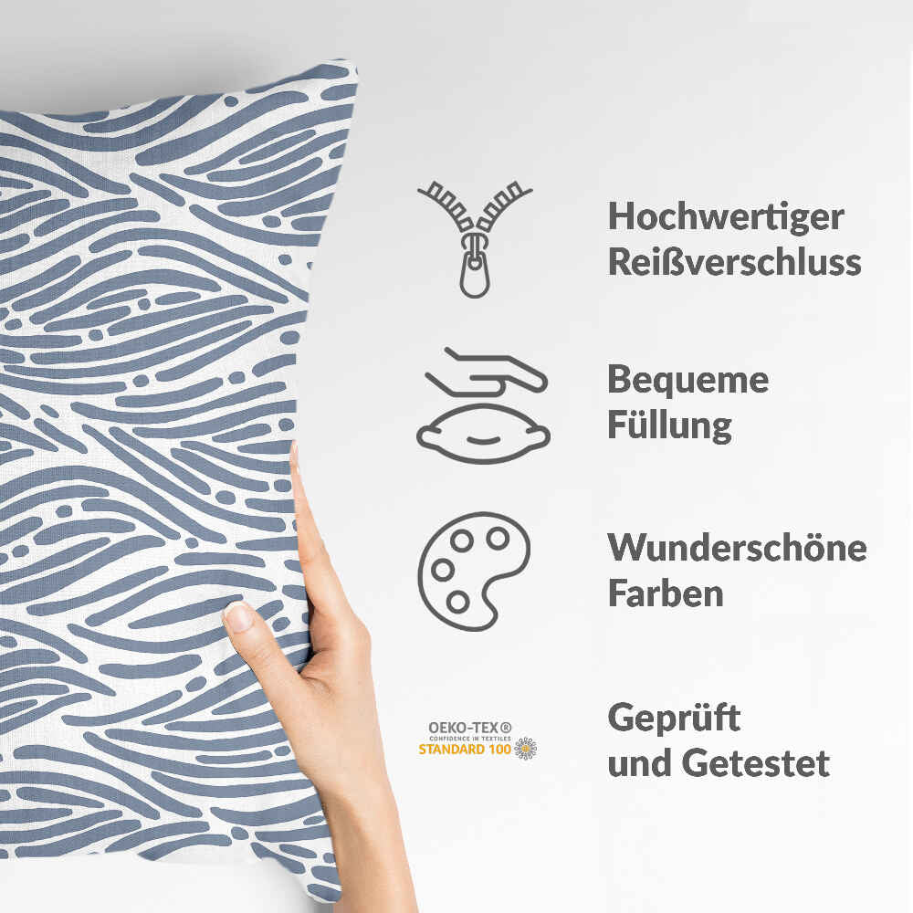 Cuscino sanitario motivo ondulato blu