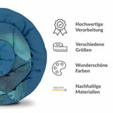 Set di biancheria da letto con coperta terapeutica blu con orso polare