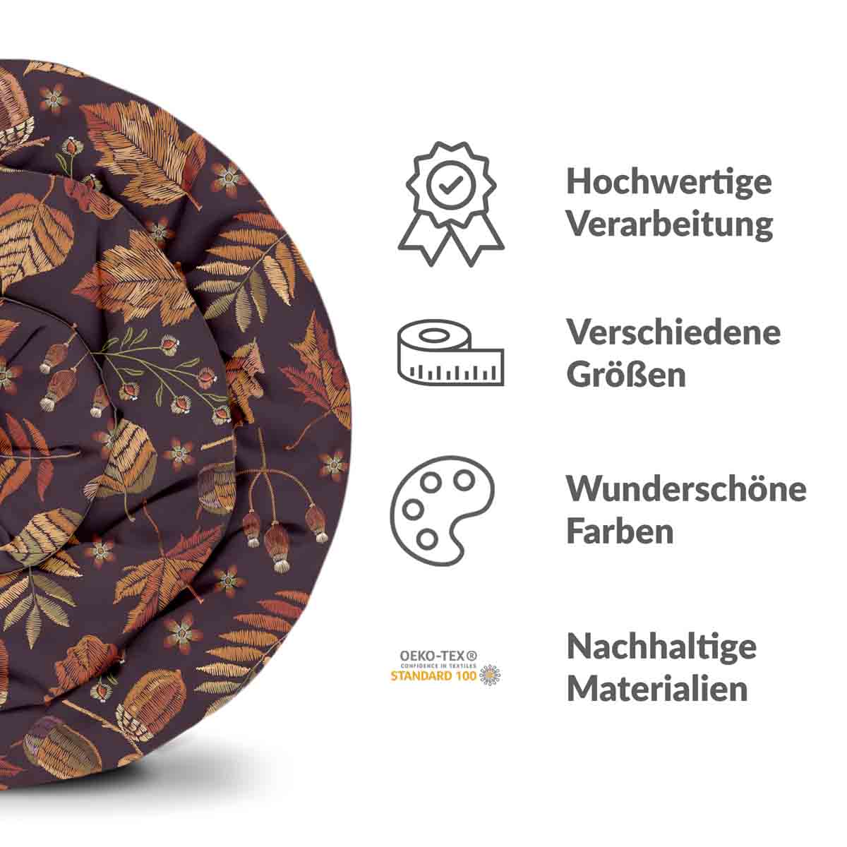 Coperta terapeutica originale - Rivestimento in cotone foglie autunnali marroni