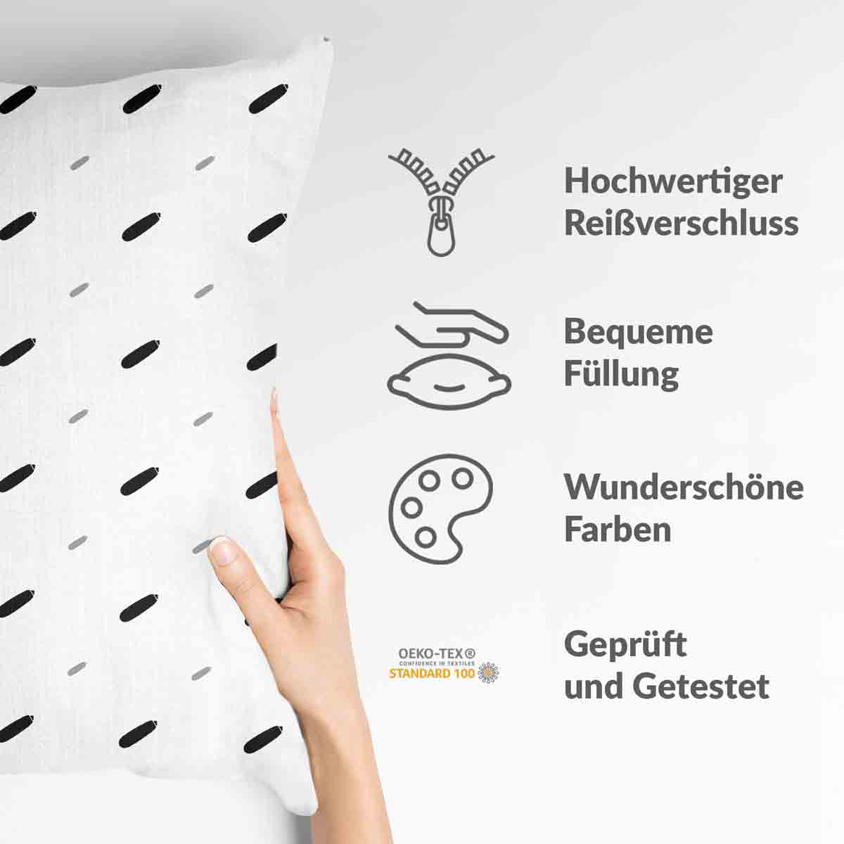 Cuscino sanitario bianco con linee corte