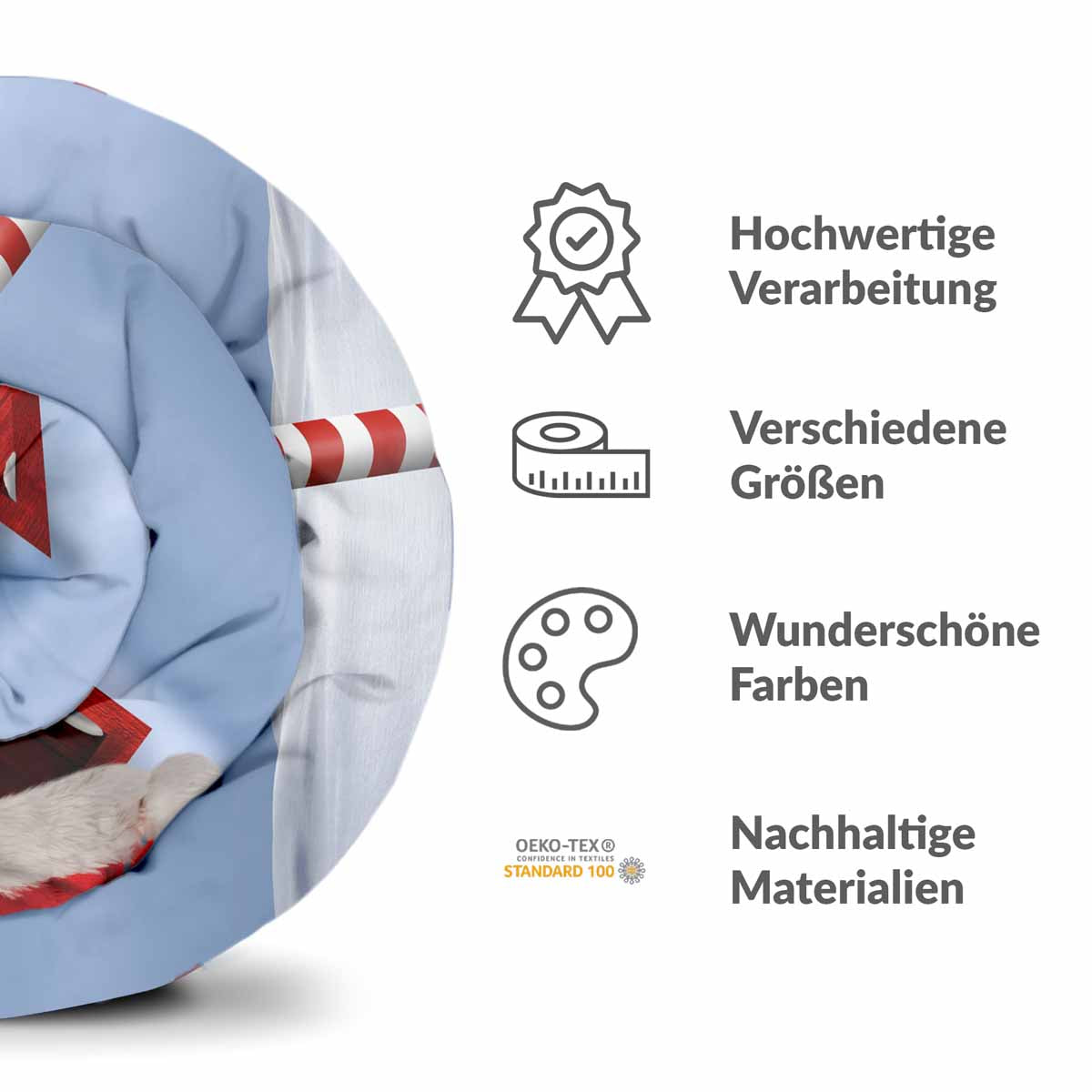 Set di biancheria da letto con coperta terapeutica e Babbo Natale