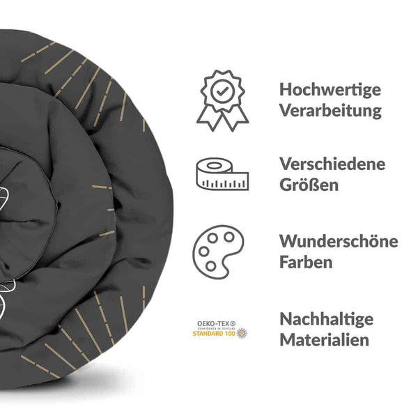 Coperta terapeutica originale - Rivestimento in cotone nero con tarma