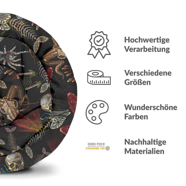 Set di biancheria da letto con coperta terapeutica Halloween Scheletro