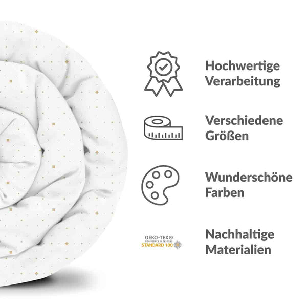 Coperta terapeutica originale - Rivestimento in cotone bianco con piccole forme