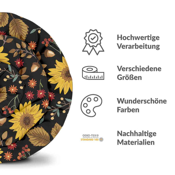 Coperta terapeutica originale - Rivestimento in cotone con girasole