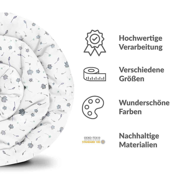 Set di biancheria da letto con coperte terapeutiche foglie volanti