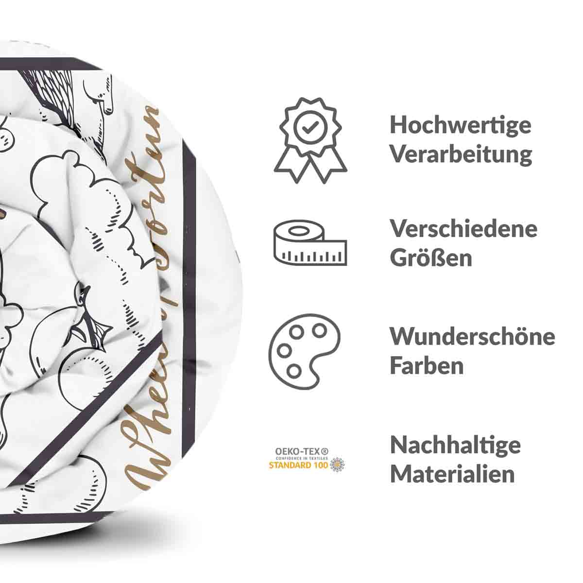 Set di biancheria da letto con coperta terapeutica Ruota della Fortuna