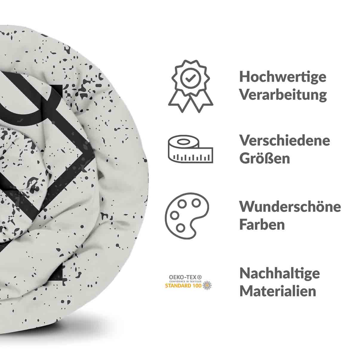 Set di biancheria da letto con coperte terapeutiche bianco forme Dalgona