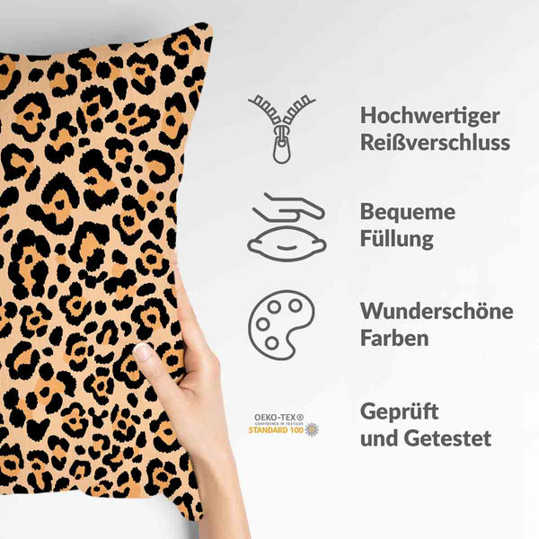 Cuscino salute stampa leopardo
