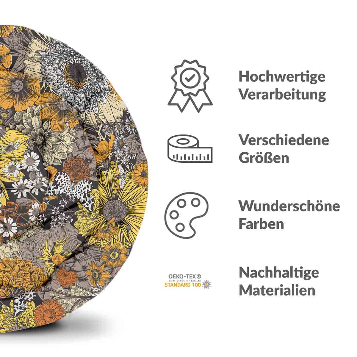 Coperta terapeutica originale - Rivestimento in cotone fiori gialli