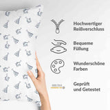 Cuscino sanitario bianco con orecchini boho