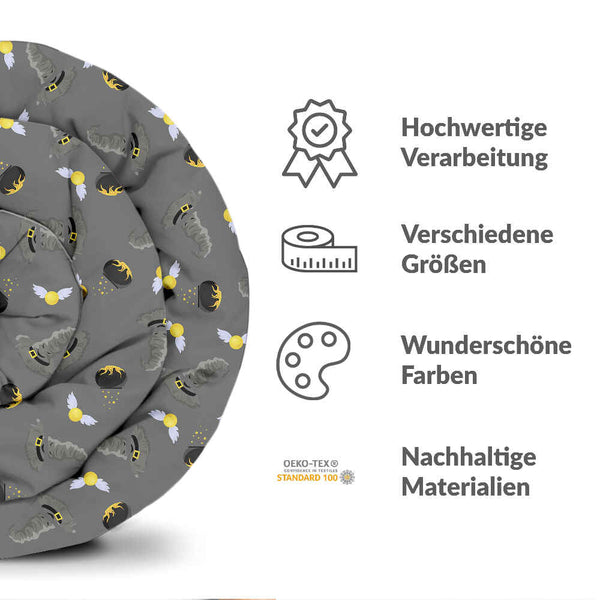 Set di biancheria da letto con coperta terapeutica grigio Zauberhut