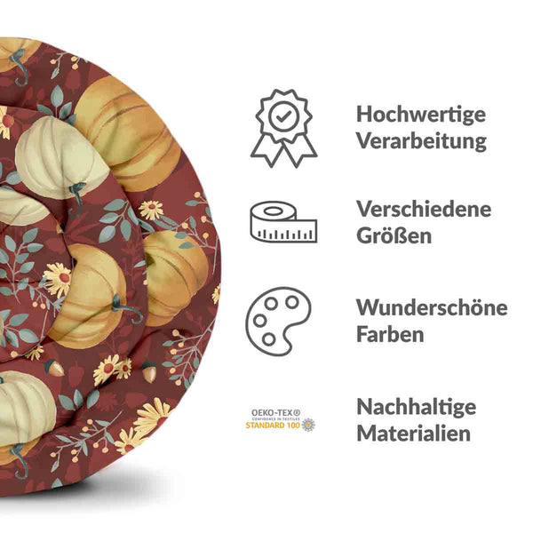 Coperta terapeutica originale - Rivestimento in cotone rosso con zucche