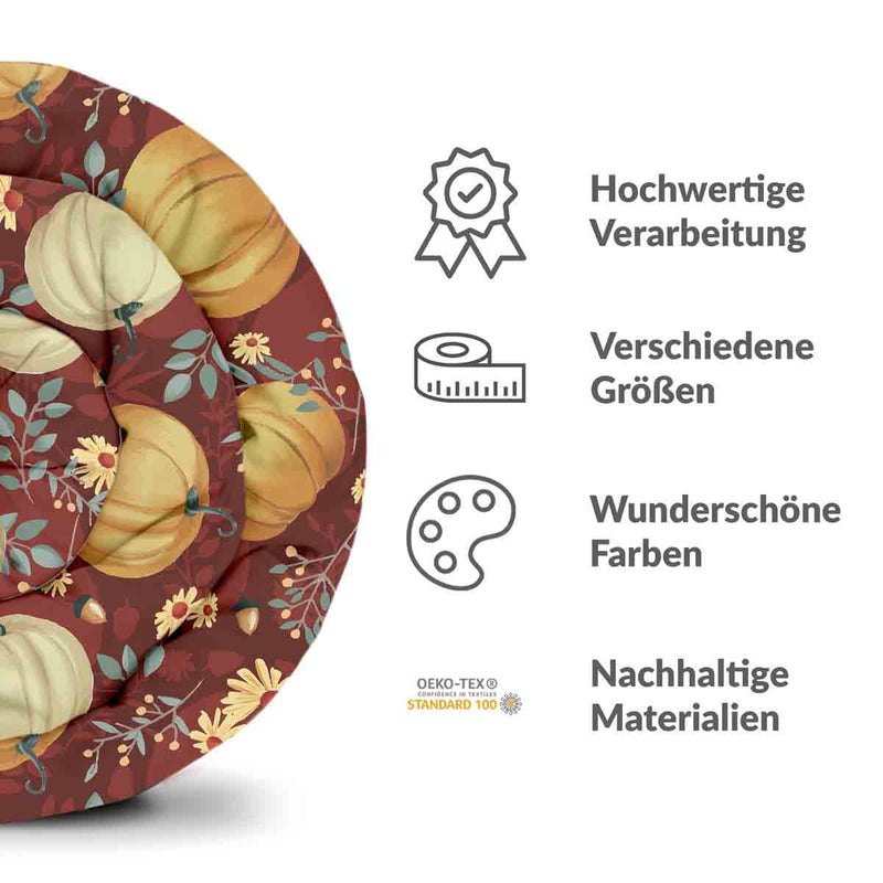 Coperta terapeutica originale - Rivestimento in cotone rosso con zucche