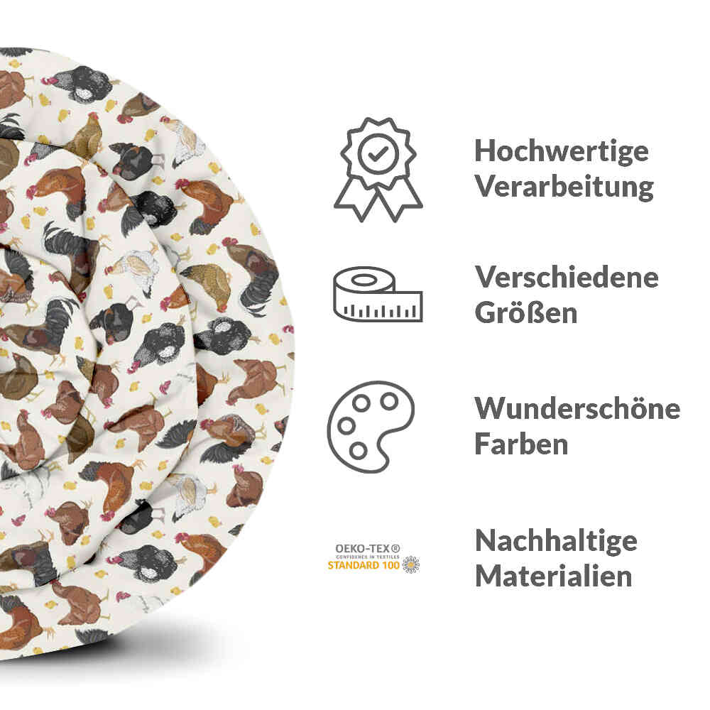 Set di biancheria da letto con coperte terapeutiche bianco con molti polli