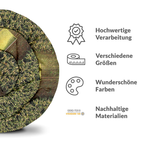 Set di biancheria da letto con coperta terapeutica Campo verde