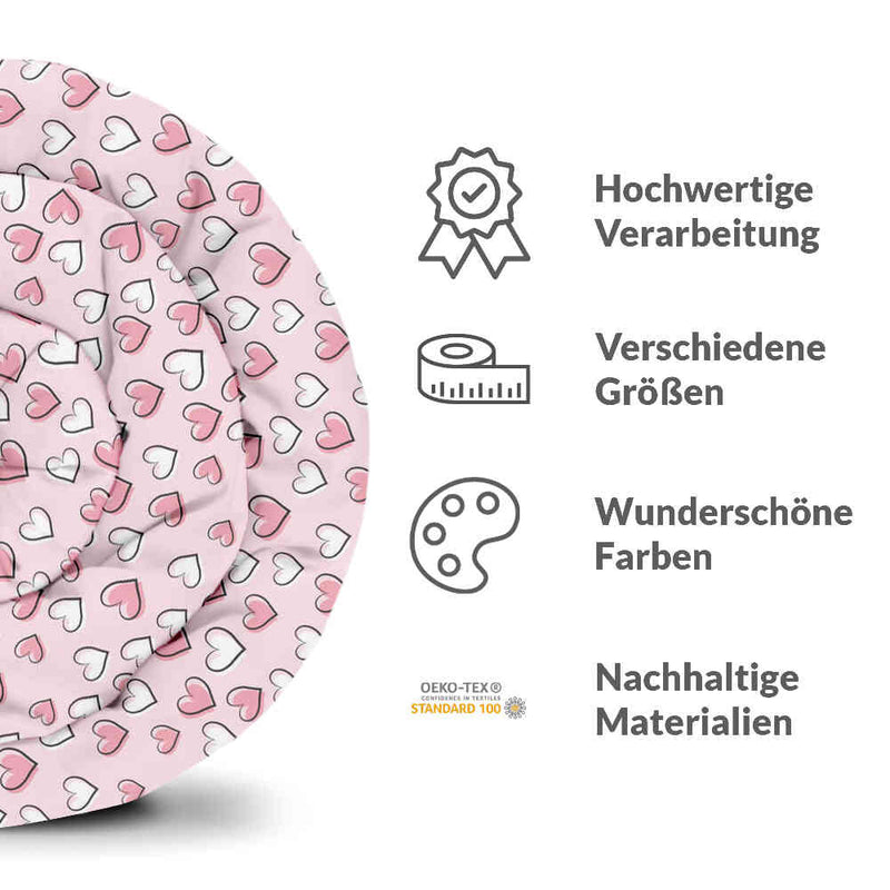 Coperta terapeutica originale - Rivestimento in cotone con dolci cuoricini