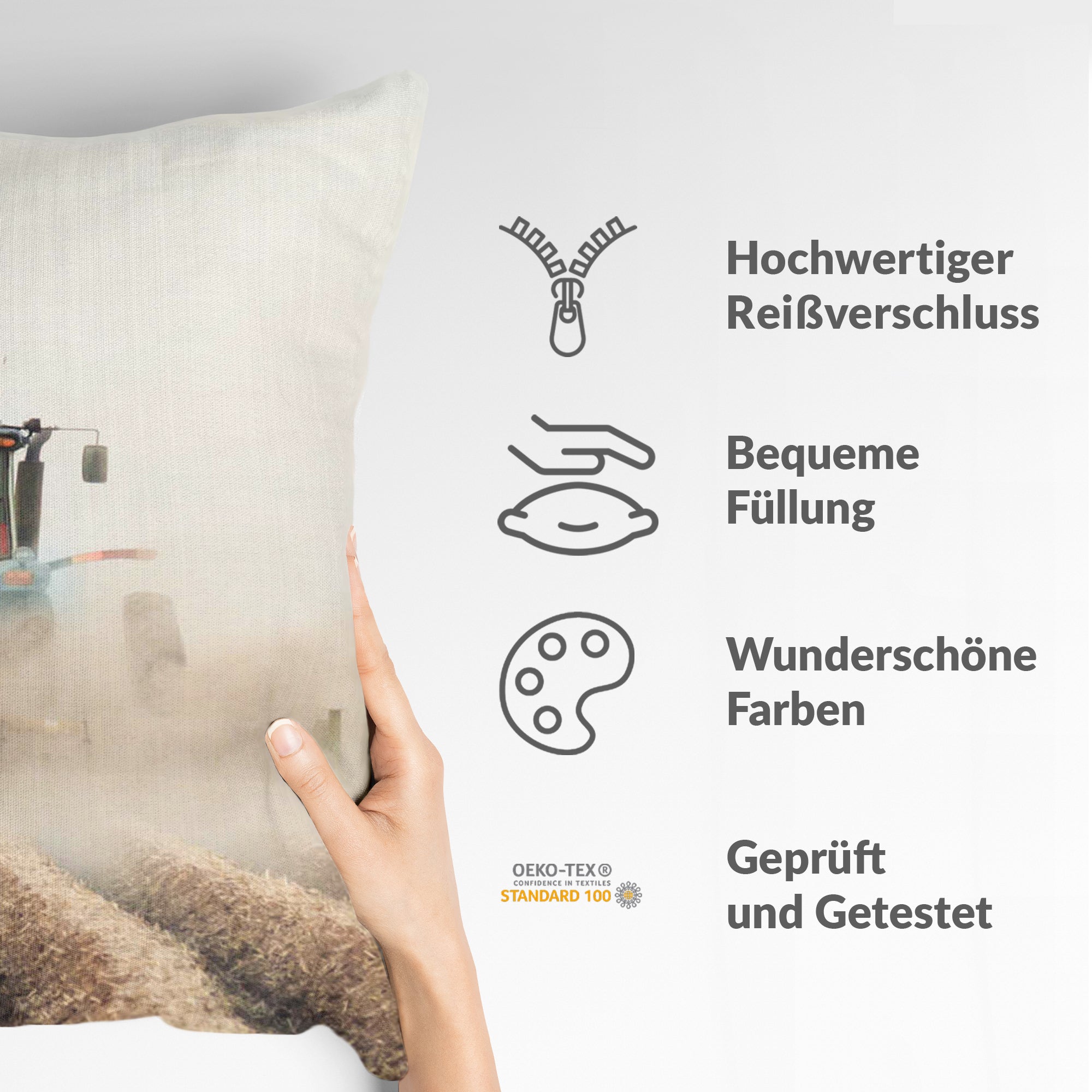 Cuscino salute trattore in azione