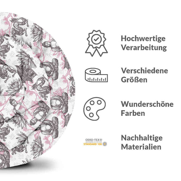 Coperta terapeutica originale - Rivestimento in cotone con Buddha rosa