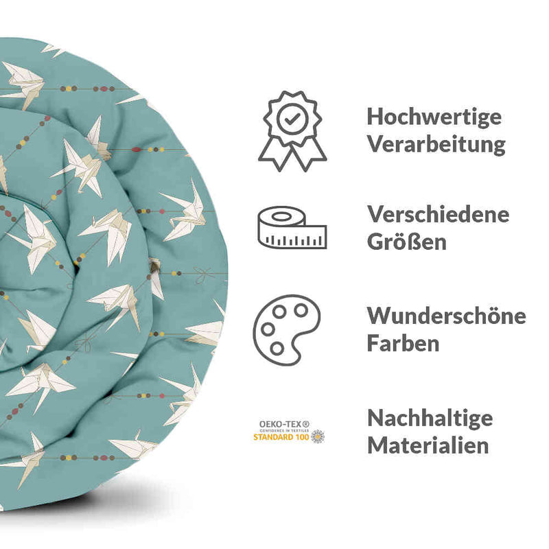 Set biancheria da letto con coperta terapeutica Origami Cigno