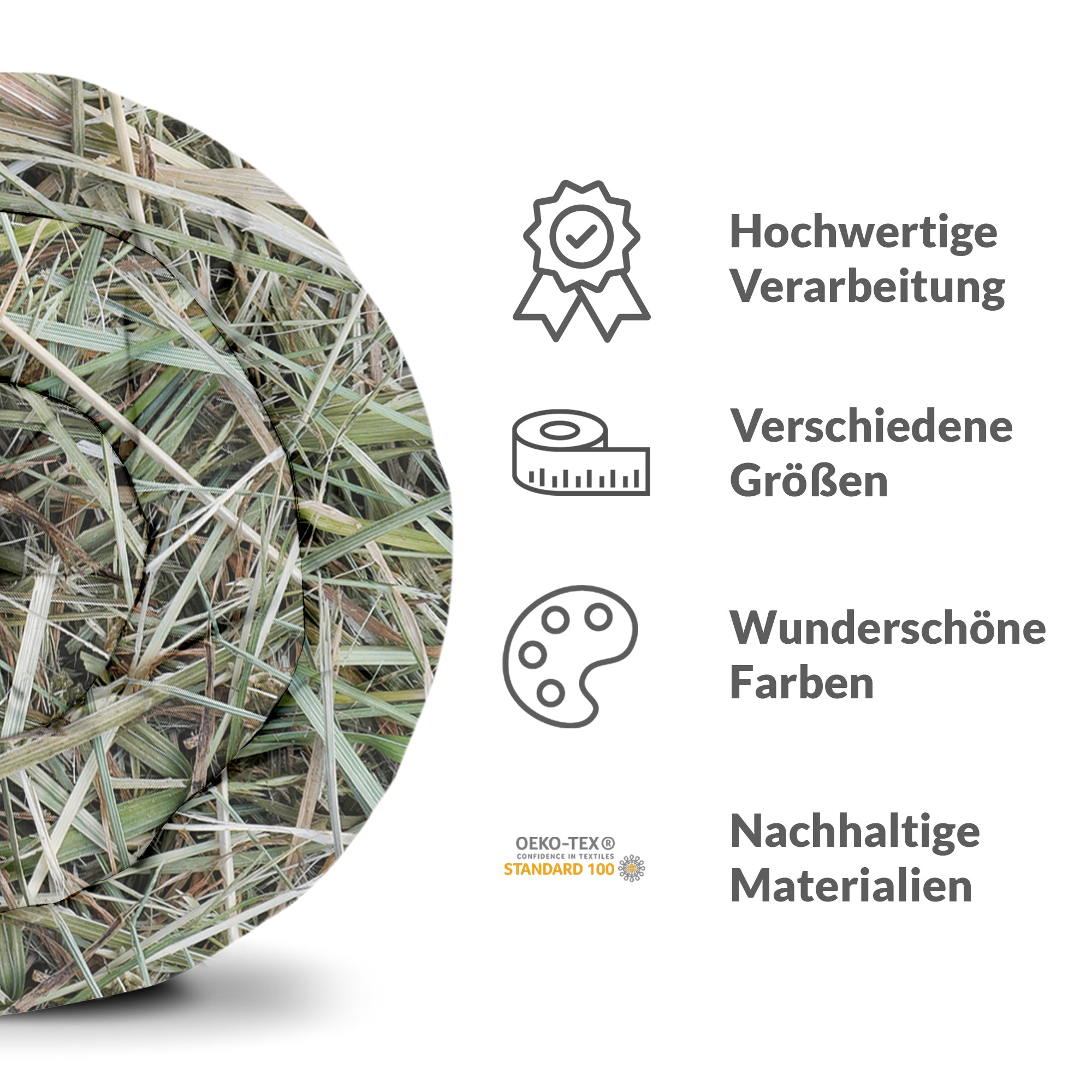 Set di biancheria da letto con coperta terapeutica bianca con paglia