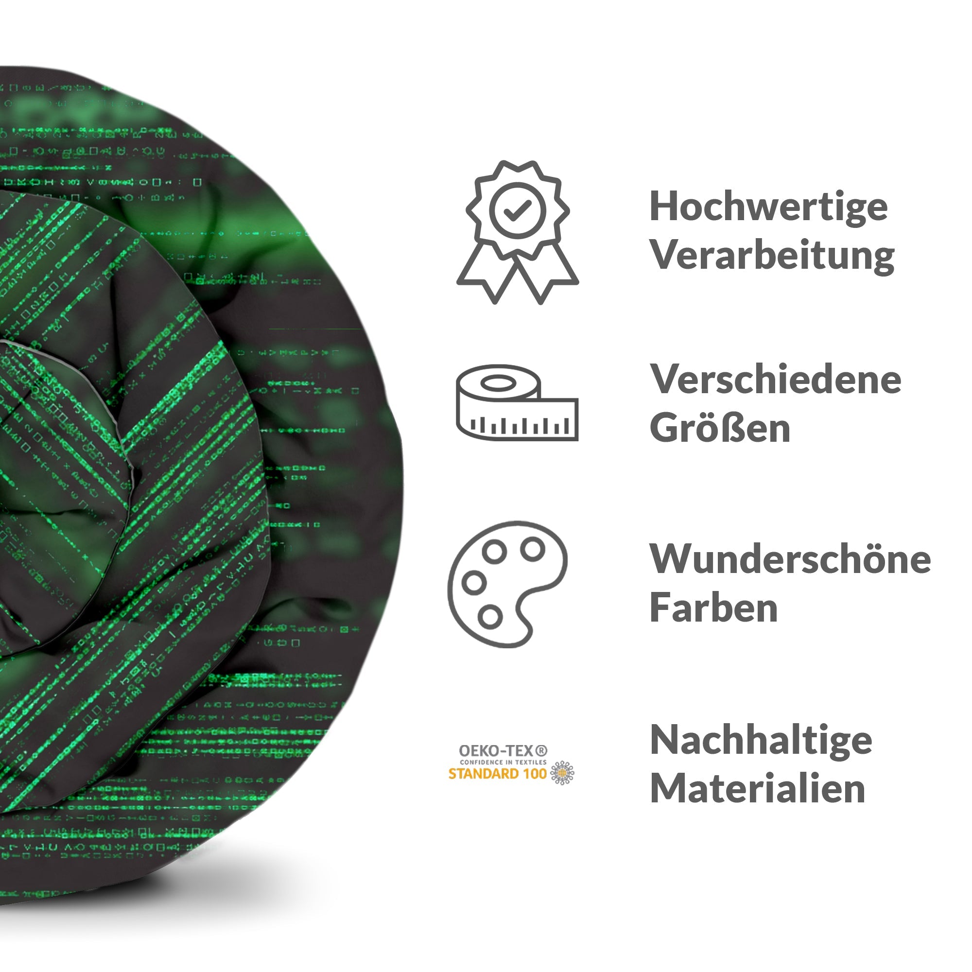 Set di biancheria da letto Terapiedecken Matrix in verde