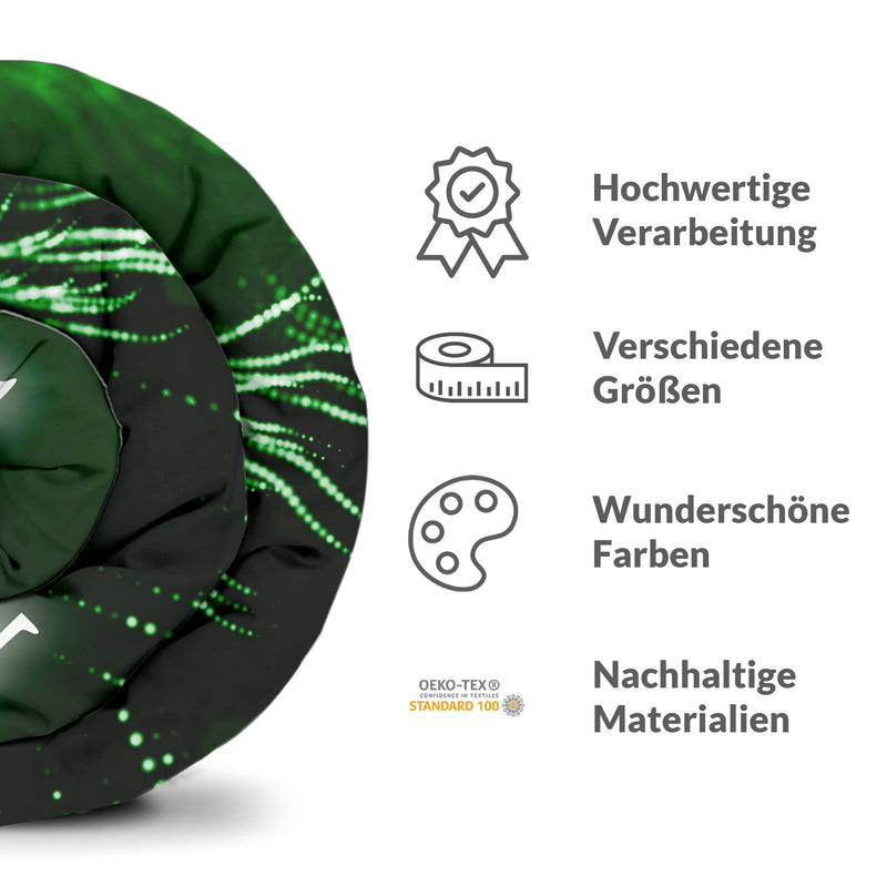 Set di biancheria da letto con coperta terapeutica verde The Matrix
