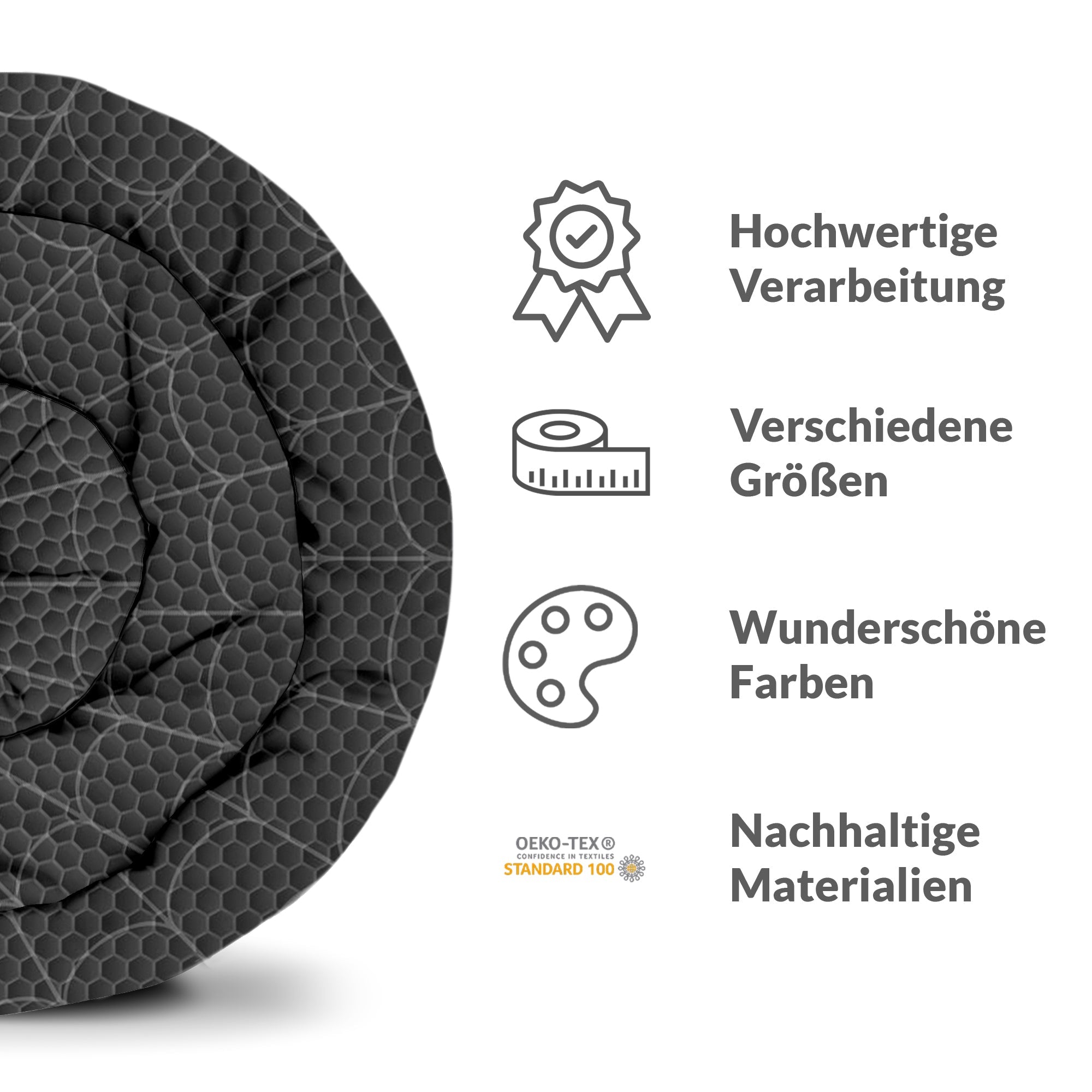 Coperta terapeutica originale - Rivestimento in cotone nero con ragno