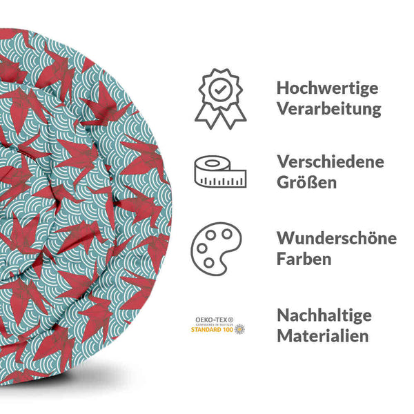 Coperta terapeutica originale - Rivestimento in cotone rosso Origami