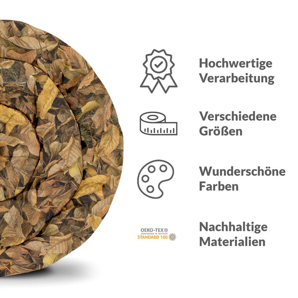 Set di biancheria da letto con coperte terapeutiche foglie autunnali