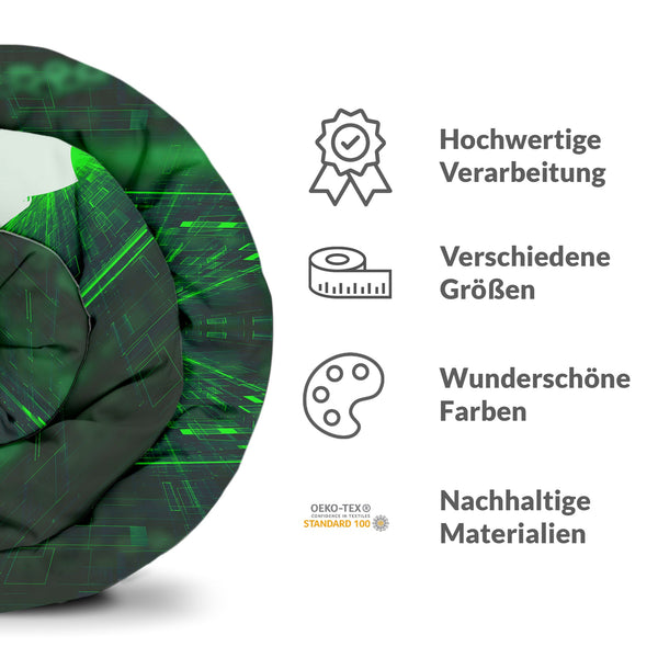 Coperta terapeutica originale - Rivestimento in cotone verde con caratteri scritti