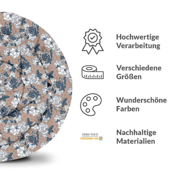 Coperta terapeutica originale - Rivestimento in cotone con fiori