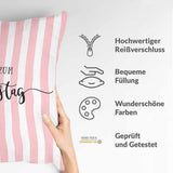 Cuscino salute a righe San Valentino