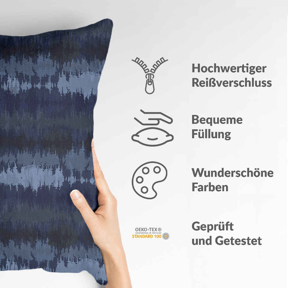 Cuscino salute onde sonore blu