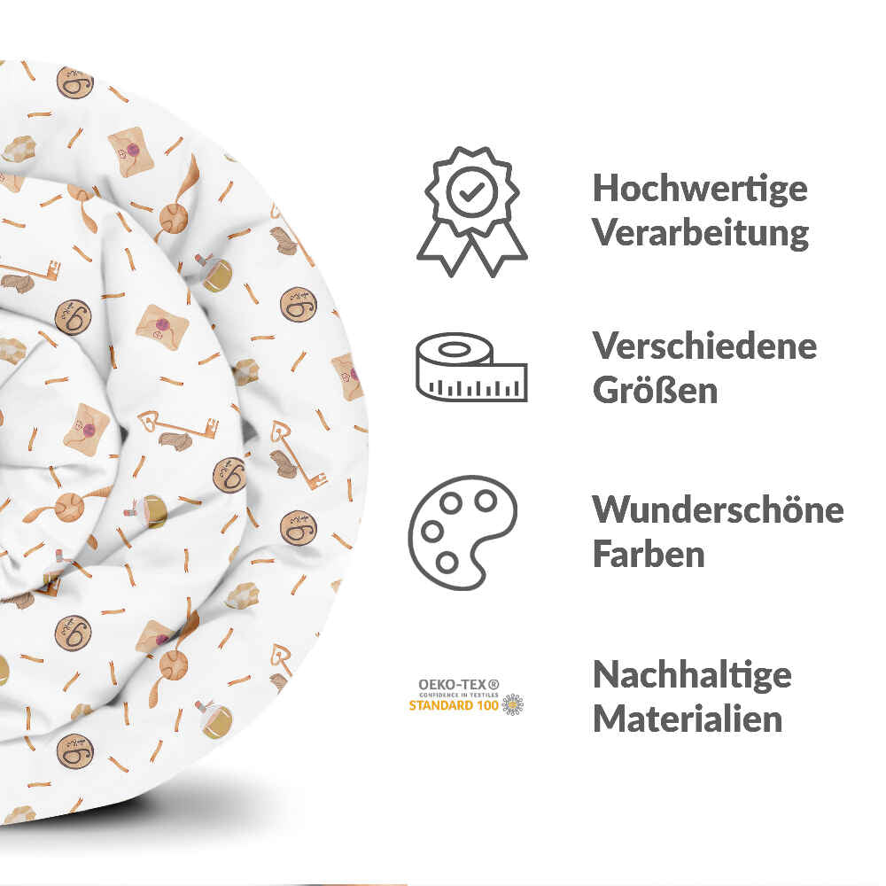 Set di biancheria da letto con coperta terapeutica bianca con Schnatz