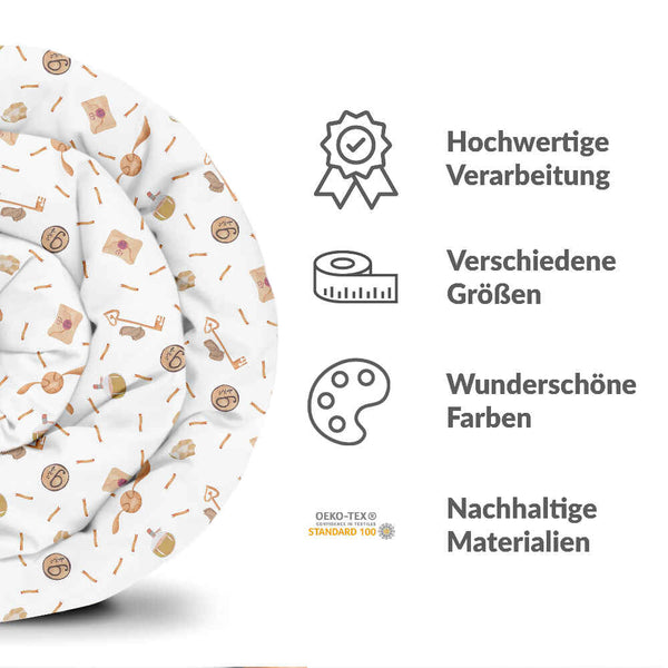 Coperta terapeutica originale - Rivestimento in cotone bianco con Schnatz